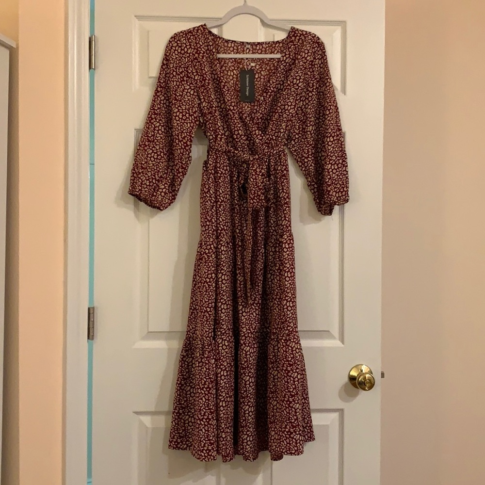 Schkleier Design Maroon dress size M.